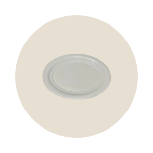 Large Plain Oval White